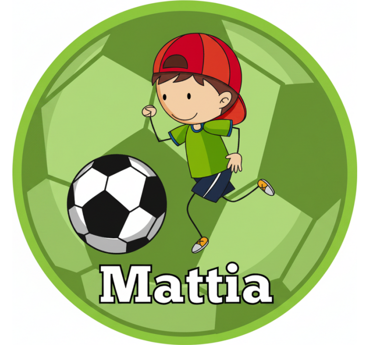 Rollo fenster grün fußballdesign mit namen anpassbar - TenStickers