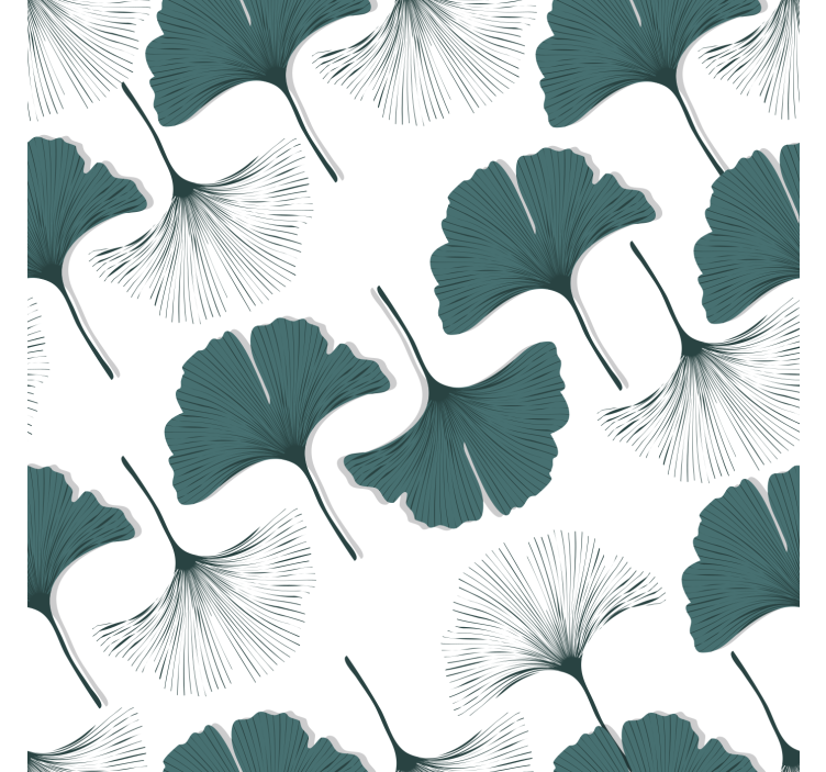 Rollo fenster wohnzimmer ginkgo blätter muster - TenStickers