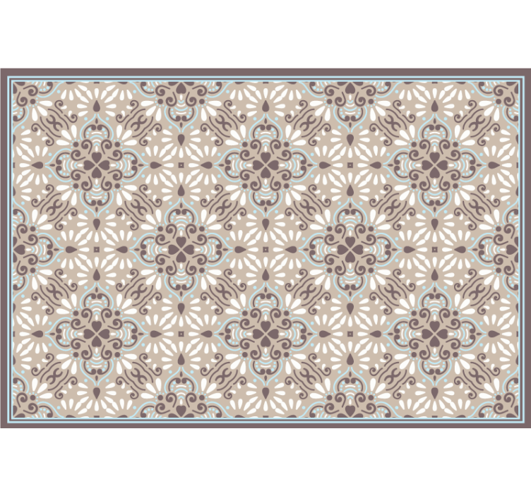 Rollo fenster beige mit beigem weißen mosaik - TenStickers