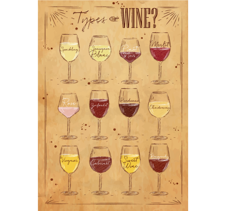 Rollo fenster beige und weinsorten beige - TenStickers