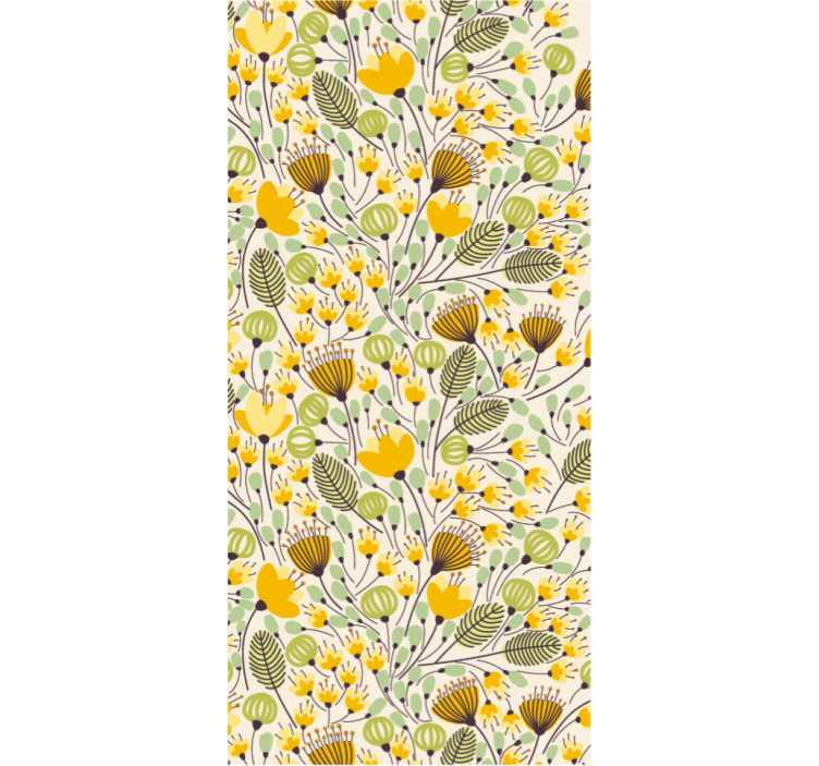 Rollo fenster schlafzimmer mit gelbem blumenmuster - TenStickers
