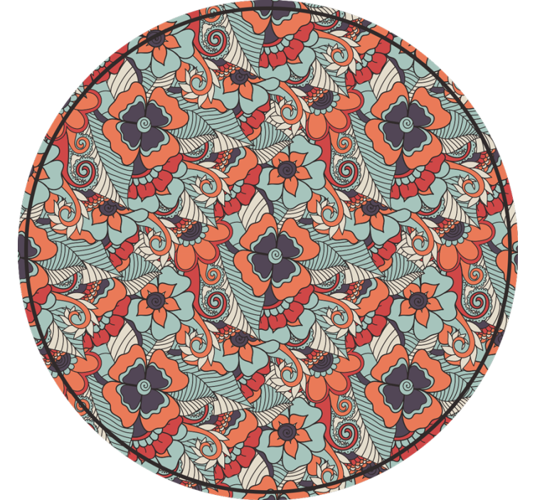 Rollo fenster schlafzimmer mit floralem paisleymuster - TenStickers
