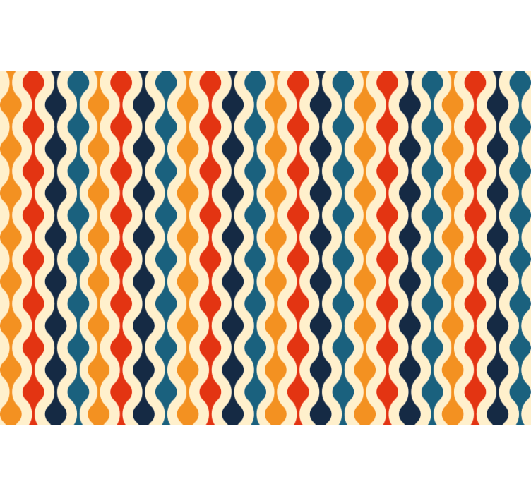 Rollo fenster schlafzimmer im 70er jahre wellen-design - TenStickers