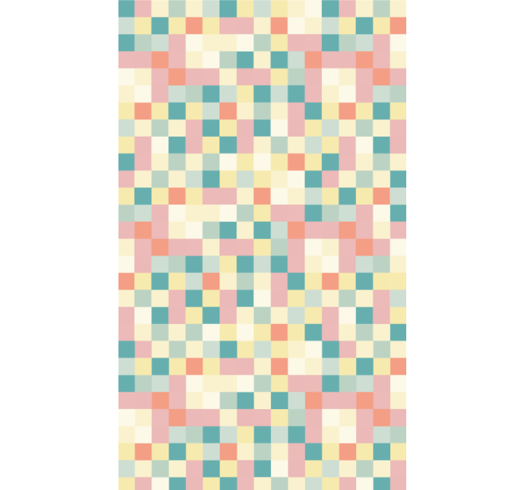 Rollo fenster schlafzimmer mit bunten pastellquadrat - TenStickers