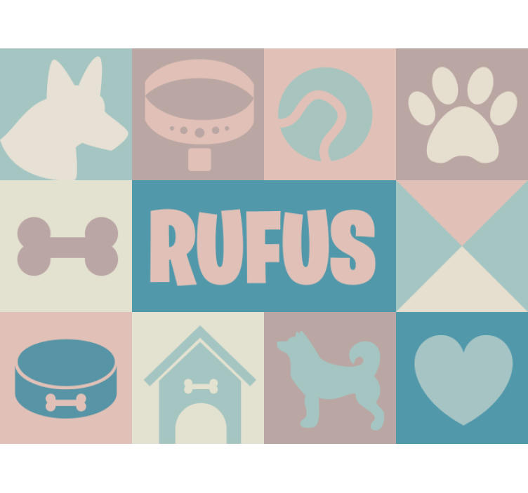 Rollo fenster schlafzimmer mit personalisierten hunden - TenStickers