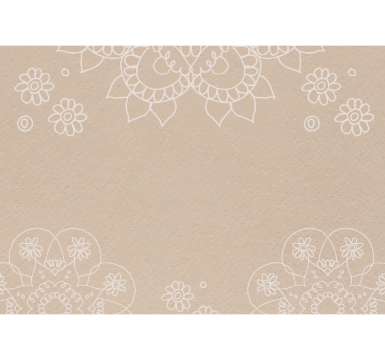 Rollo fenster beige mit indischem mandala-muster - TenStickers