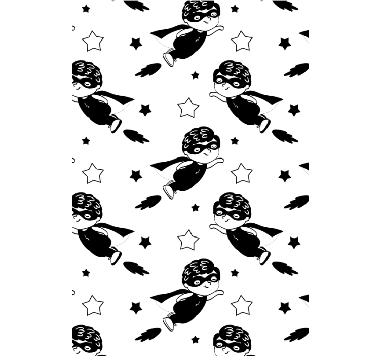 Schwarzer Superheld Rollo - TenStickers