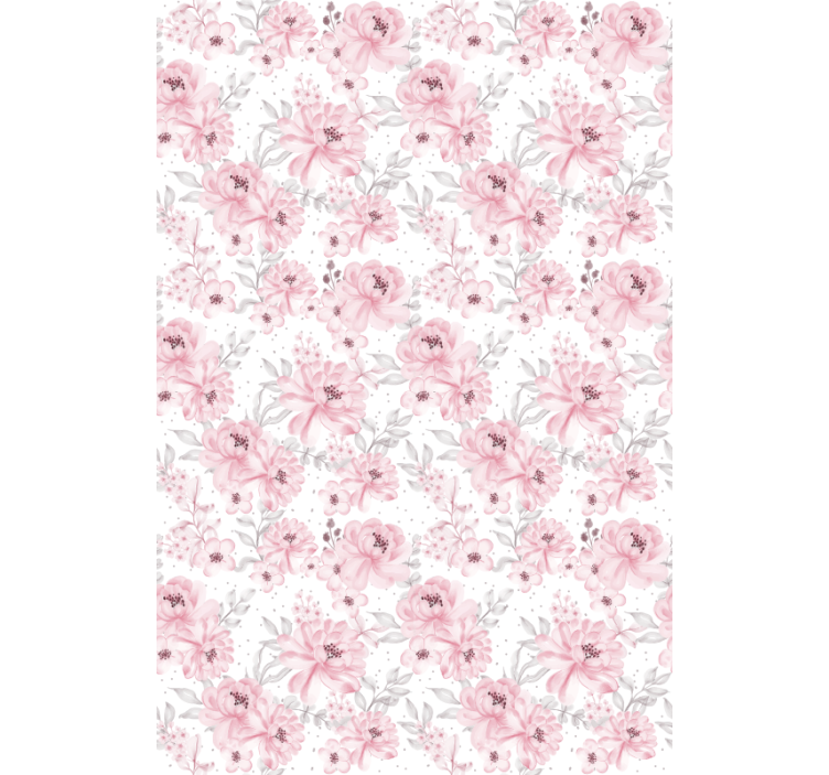 Rollo fenster blumen und pflanzen im rosa blumenmuster - TenStickers