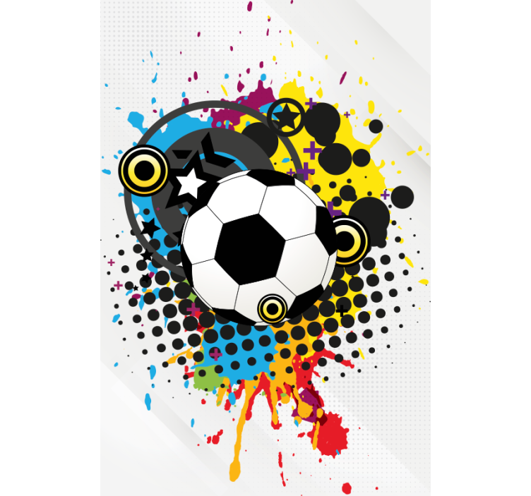 Künstlerischer Fußball Sport Rollo - TenStickers