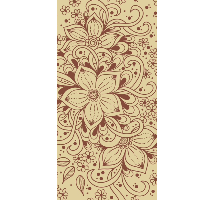Rollo Fenster rustikal florales paisley-muster - TenStickers