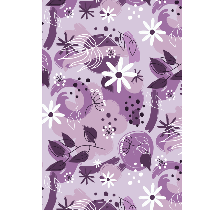 Rollo mit Blumen Anders lila - TenStickers