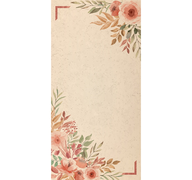 Rollo mit Blumen Hintergrund beige pfingstrosen - TenStickers