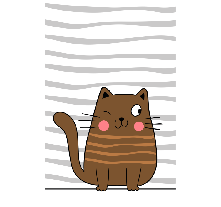 Rollo Fenster Tiere bezaubernde cartoon-katze - TenStickers
