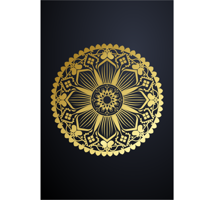 Rollo Zen Marine-mandala mit goldenem effekt - TenStickers