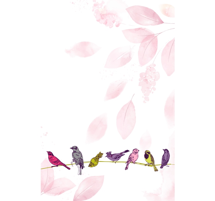 rollo Ehe Künstlerische Familie der vögel - TenStickers