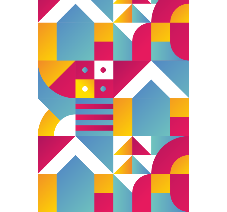 Rollo mit Zeichnungen Geometrische mehrfarbige kunst - TenStickers