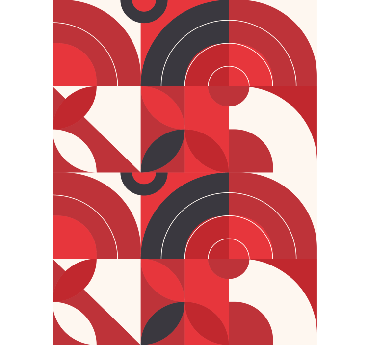 Rollo Fenster Modern geometrische rote kreise - TenStickers