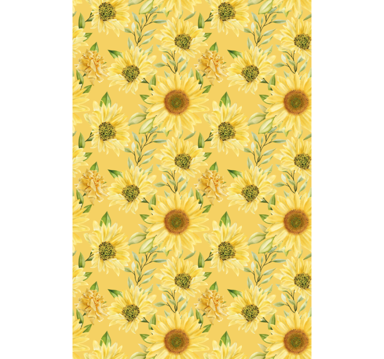 Rollo Fenster Blumen und Pflanzen sonnenblumengartenmuster - TenStickers