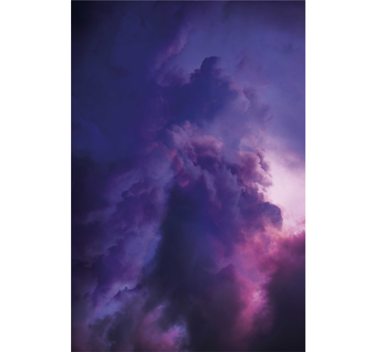 Rollo mit Wolken Realistischer lila himmel mit schatten - TenStickers