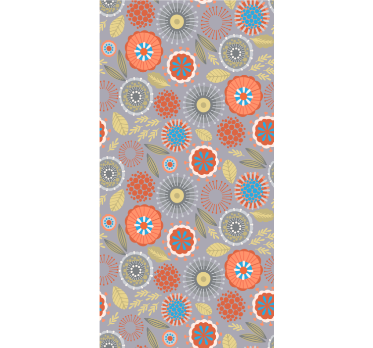 Rollo Fenster Blumen und Pflanzen helles blumenmuster - TenStickers