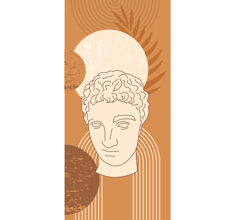 Rollo Fenster Zeichnung klassisches skulpturendesign - TenStickers