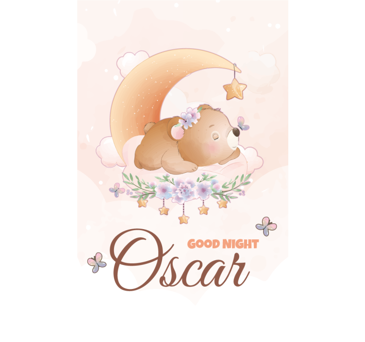 rollo für Babys Süßer bär für jungen mit Namen - TenStickers