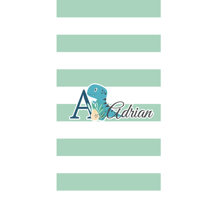 rollo für Babys Süße tiere dino mit Namen - TenStickers