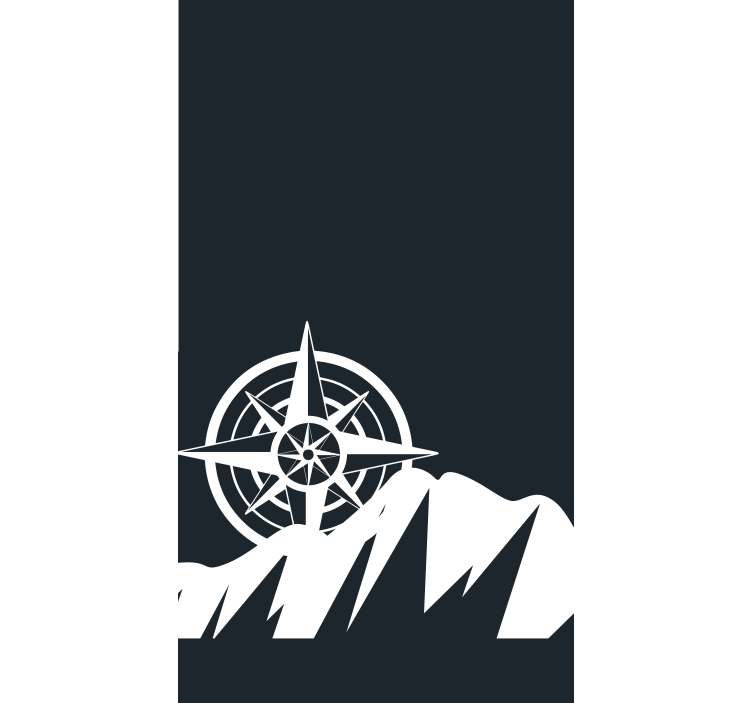 Origineller Rollo Berg und kompass - TenStickers