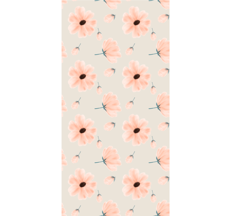 Rollo mit Blumen und Pflanzen Große blumen aquarell - TenStickers