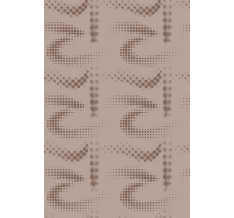 Rollo Fenster mit Muster braun gebogen gemustert - TenStickers