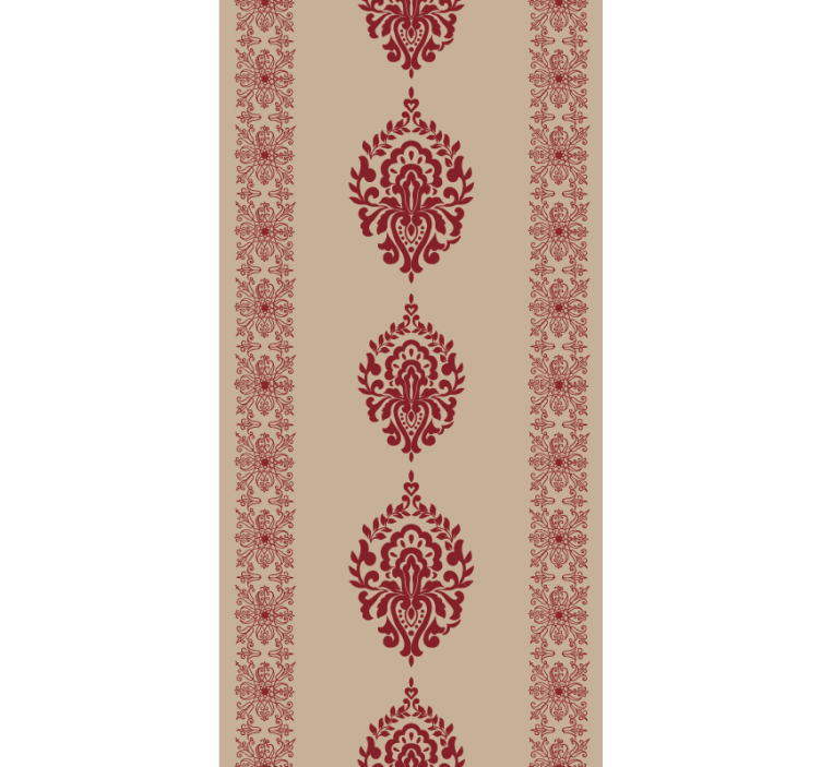 Rollo Fenster Elegant rote blumenmotive - TenStickers