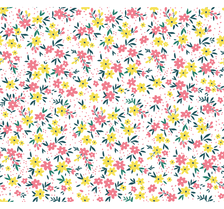 Rollo fenster blumen und pflanzen im floralen muster - TenStickers