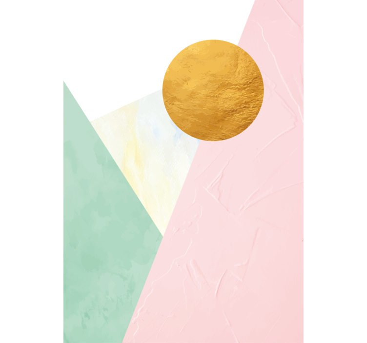 Rollo Fenster Modern goldenes kreisdesign - TenStickers