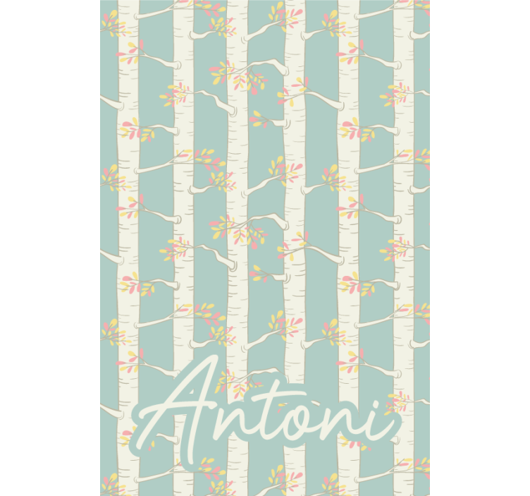 Rollo mit Bäumen Birkenwald im skandinavischen stil - TenStickers