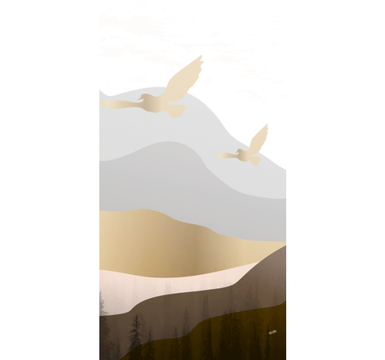 Rollo Fenster Modern muster mit hochfliegenden vögeln - TenStickers