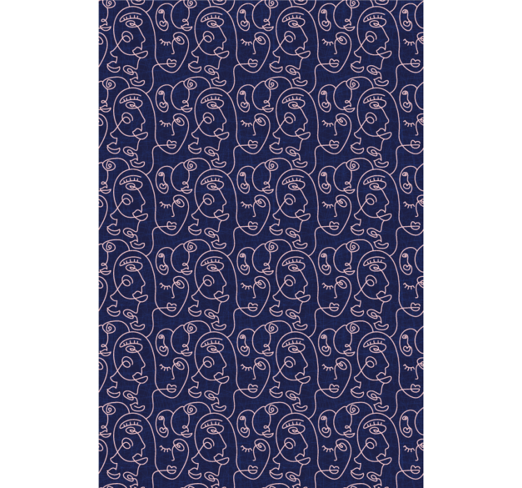 Rollo Fenster Zeichnung abstraktes gesichtsmuster - TenStickers