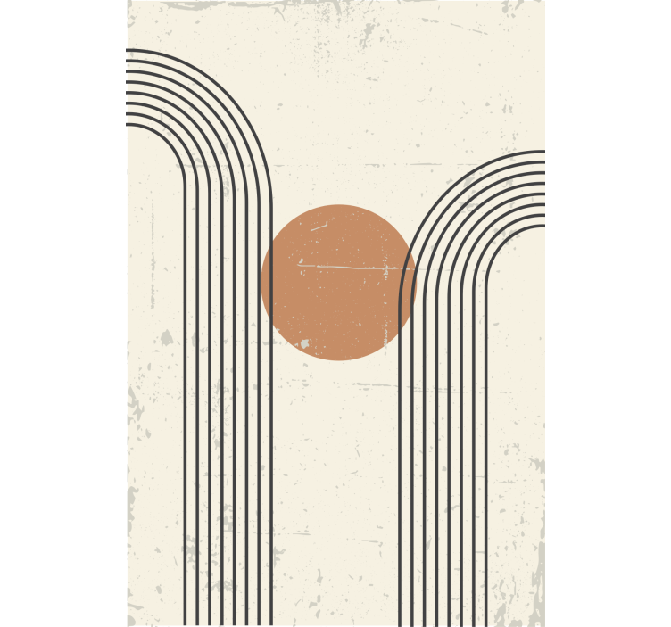 rollo braun Abstrakter halbbogen - TenStickers