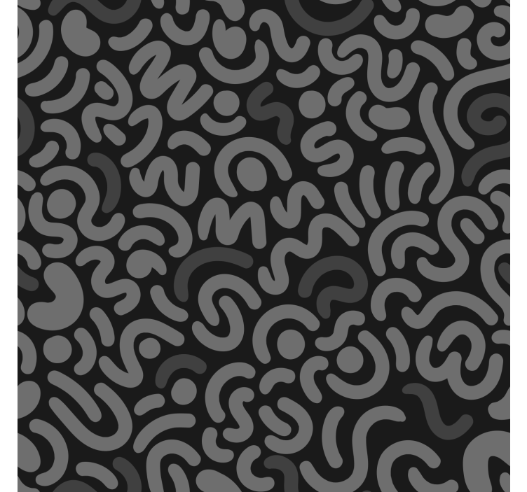 Rollos fürs Wohnzimmer abstrakte schwarze abgerundete linien - TenStickers