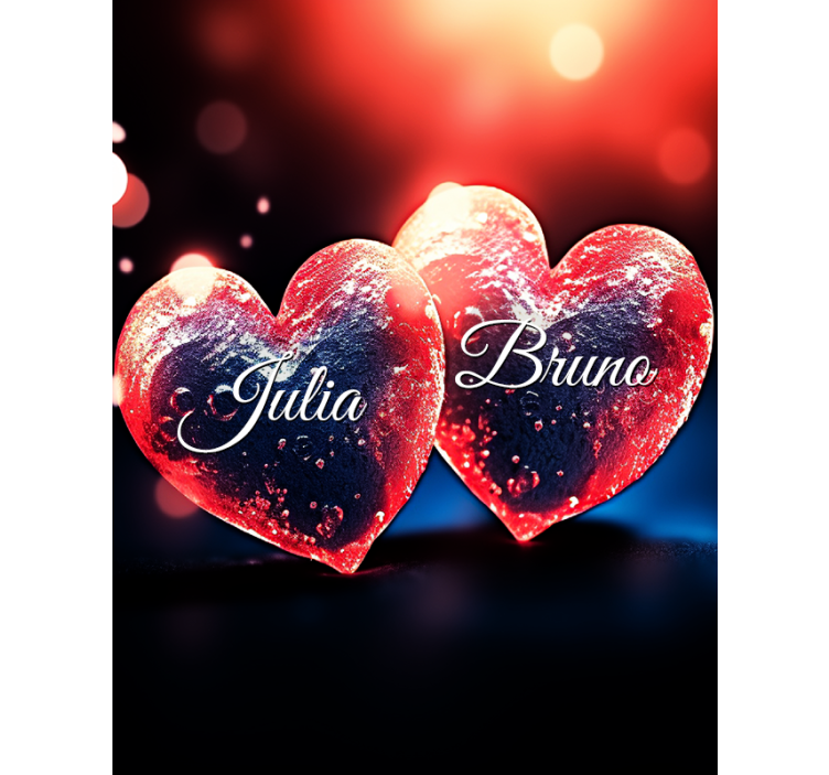 Namensrollo herzen mit namen - TenStickers