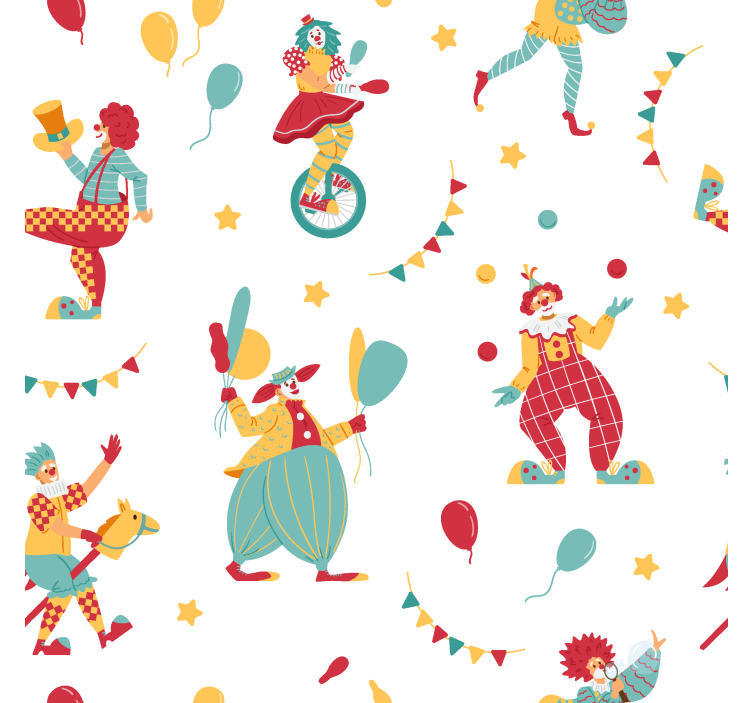 Rollos Spaß clowns mit luftballons - TenStickers
