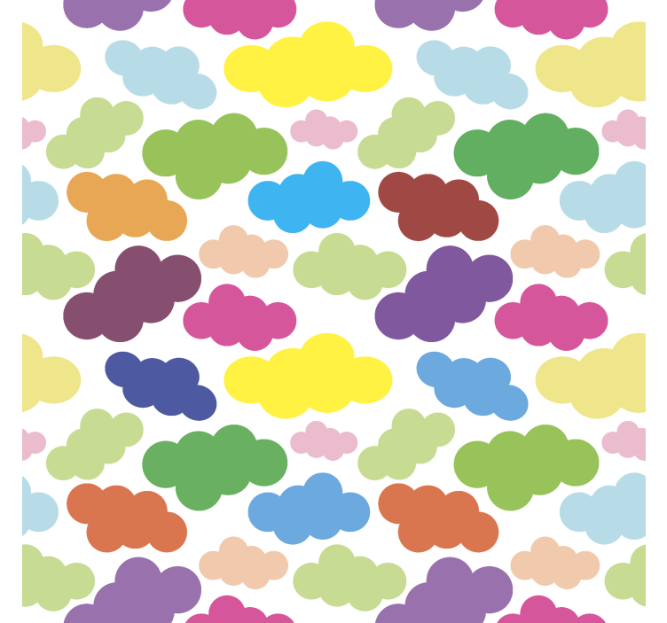 Wolken Rollo buntes muster - TenStickers