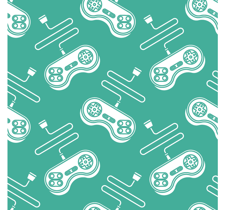 Geeks Rollos retro-weißes bedienmuster - TenStickers