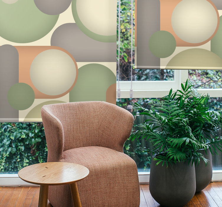 Rollo Fenster Modern geometrische kreisanordnung - TenStickers