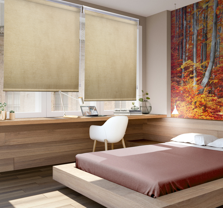 Beigetöne rustikales rollo - TenStickers