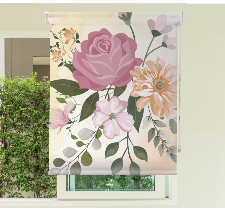 Rollo mit Blumen und Pflanzen Realistisch - TenStickers