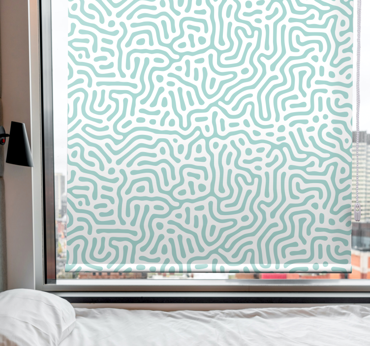 Rollo Blumen und Pflanzen Grün-weißes naturmuster - TenStickers