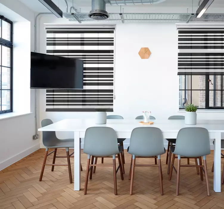 rollo elegant Schwarz gestreiftes büro - TenStickers