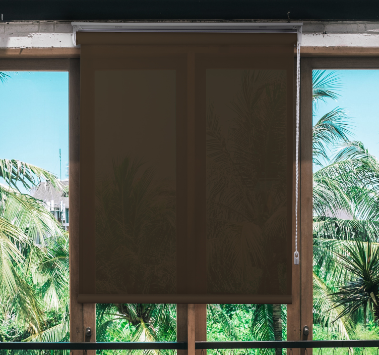 Rollo Fenster Braun undurchsichtige einfachheit - TenStickers