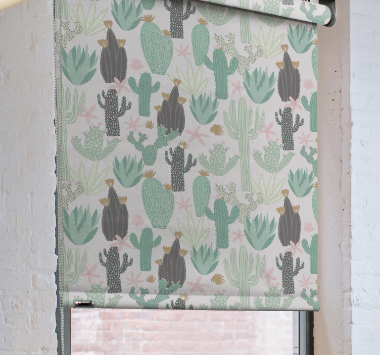 Rollo Fenster Kaktus saguaro-gelassenheitsszene - TenStickers
