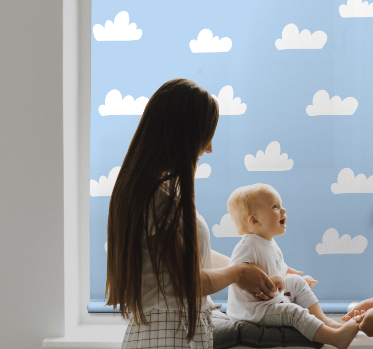 Rollo Fenster Kinderzimmer cumulus-wolkenmuster - TenStickers